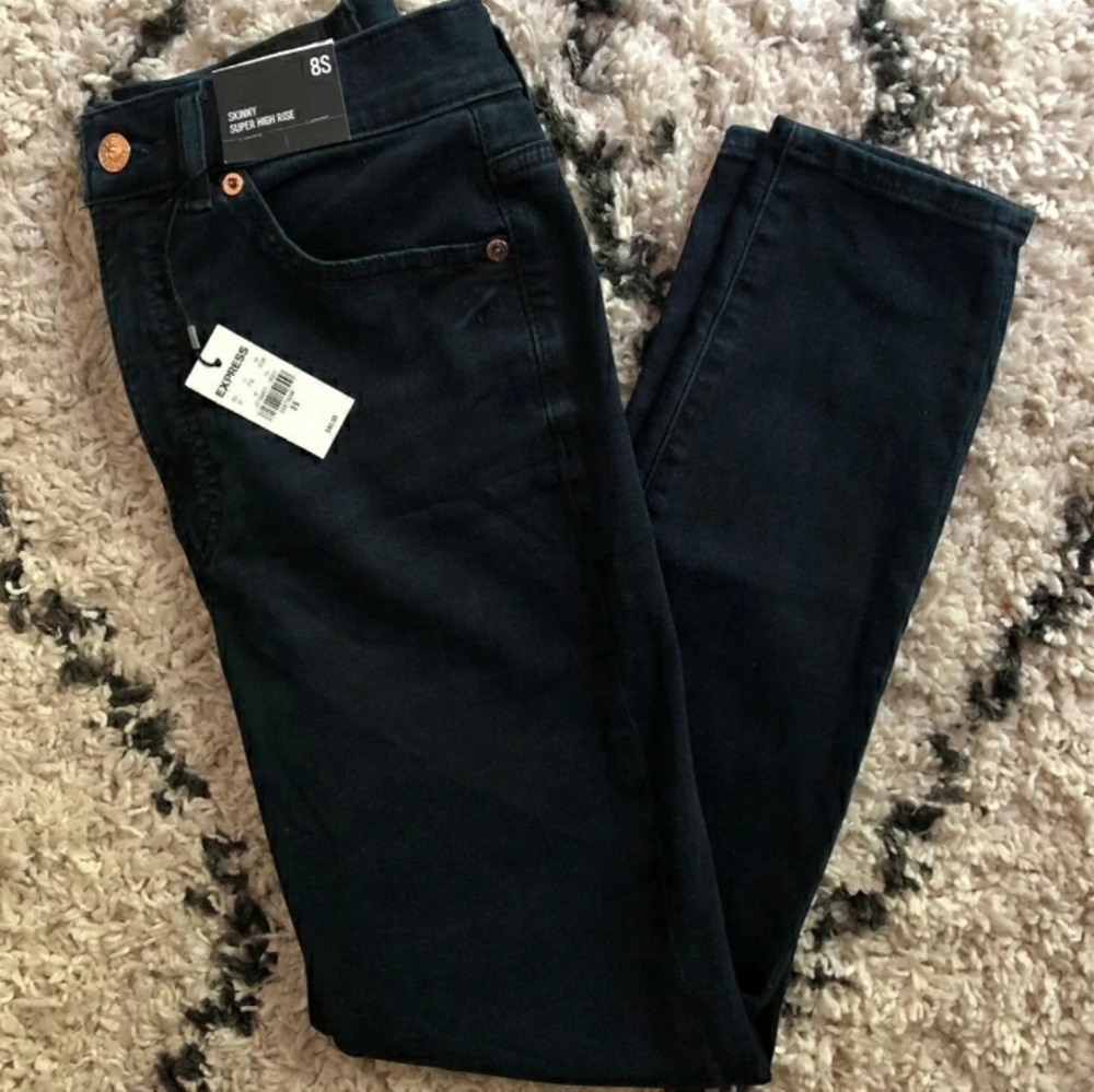 Express super high rise skinny jeggings 8 short